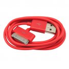 97.5cm USB Data SYNC Charger Cable Cord for iPod iPhone 4 3GS Red