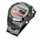 W968 Quad Band 1.3"Touch Screen Steel House Watch Mobile + Camera Black