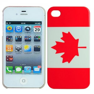 Canada Flag Pattern Iphone 4 / 4s Protective Case great for Gift item