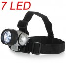 New 7 LED Head Lamp With Adjustable Head Strap Super Bright For Hiking Fishing