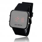 Fashion Unisex Candy Color Soft Silicone Wristband Digital Mirror LED Watch