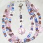 flower Power Pink Crystal Bracelet