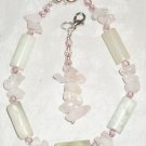 simply fabulous Jade and rose quartz bracelet
