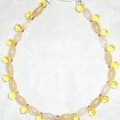Gemstone and Glass  Citrine Bracelet