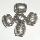 Silver Barrel Beads