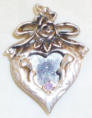 Silver plated Heart Picture frame Charm