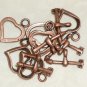 Copper Toggle clasps "Hearts"