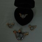 C004: Light Blue Swarovski Stone on gold Base Set
