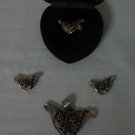 C008: Red Swarovski Stone on Silver Base