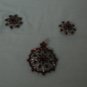 B001: Red Swarovski Stone on Silver Base set
