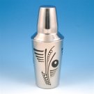 Art Deco Olive Stainless Steel Cocktail Shaker (15 oz.)