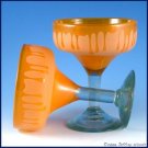 Fiery Amber Dripping Margarita Glasses