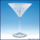 Opulent Heat Etched Martini Glass