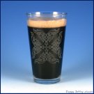 Celtic Thorn Cross Etched Pint Glass (20 oz.)