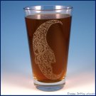 Tattooed Moon Etched Pint Glass (16 oz.)