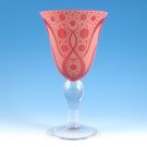 Vesuvian Chalice Etched Wine Glass