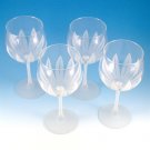 Wildflower Etched Wine Glass Set