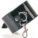 Black Buckled Ankle Cuff with Slide Clasps