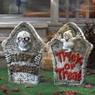 Garden Tombstone With Blinking Light