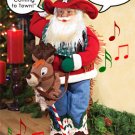 Animated Cowboy Santa With Reindeer
