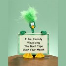 Feathered Attitude Sign Holders - Duct tape
