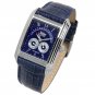 WOHLER UNGER MENS 20J AUTOMATIC WATCH NEW BLUE FACE , LEATHER STRAP, FREE USA S-H