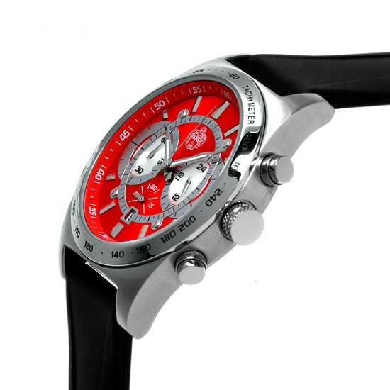 SUG TYPHOON MENS CITIZEN OS20 CHRONOGRAPH WATCH NEW S.U.G. RED-SILVER ...