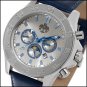 S.U.G. LEGEND MEN'S 21J AUTOMATIC WATCH NEW SILVER DIAL SUG LEATHER STRAP