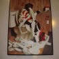 Funny monkey wooden image