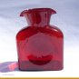 Vintage Blenko Handcraft 384 Ruby Red Water Bottle Double Spout Jug Carafe