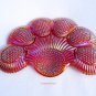 Red Iridescent Hobnail Half Size Deviled Egg Plate Rare
