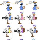 150 Baby Shower - STORK THEMED Nugget Candy Wrappers Favors