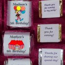 150 CIRCUS THEMED BIRTHDAY PARTY Custom CANDY Wrappers Favors