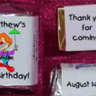 150 CLOWNS THEMED BIRTHDAY PARTY custom CANDY Wrappers