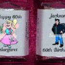 150 - 1950's THEMED BIRTHDAY PARTY Custom Candy Wrappers Favors