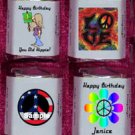 150 -1960's THEMED BIRTHDAY PARTY Custom Candy Wrappers Favors