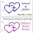 WEDDING BRIDAL SHOWER HEARTS Party Lollipop sucker Favors Tags