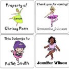 Ballerina (self-stick) Gift Favor Tags