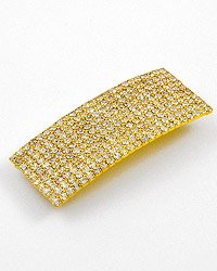 Goldtone / Clear Rhinestones / Lead & Nickel Free / Square Hair Clip