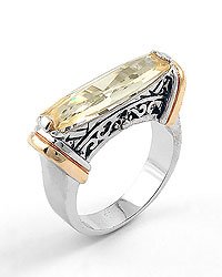 Silver Gold Yellow / Cubic Zirconia Metal