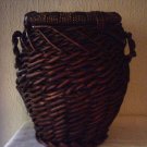 WICKER BASKET VASE WITH HANDLES - URN STYLE  - NEW ITEM