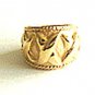 Amazing 3/4" Wide KISS Goldtone Ring 7