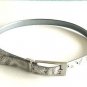 METALLIC SILVER SNAKE EMBOSSED 3/4"BELT Small