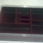 5 Section Burgundy Open Jewelry Box Tray