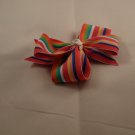 Lg Striped Bow