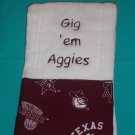 Gig'em Aggie Burp Cloth