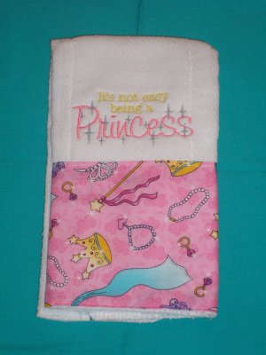 It's not easy being a Princess Burp Cloth
