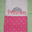 Princess Tiara/Crown Burp Cloth