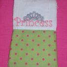 Princess Tiara/Crown Burp Cloth