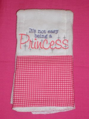 It's not easy being a Princess Burp Cloth